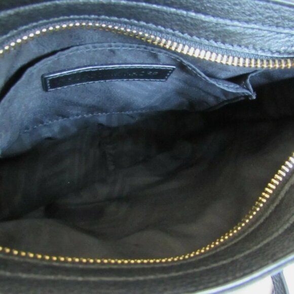 Black Pebbled Leather “Regan” Studded Crossbody Bag - Picture 10 of 10